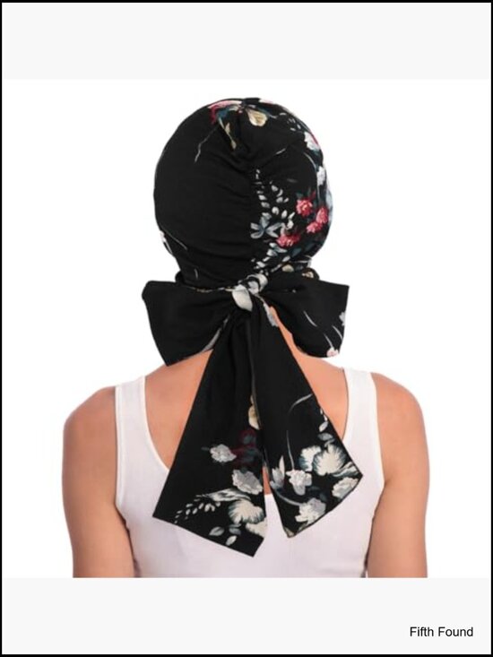 Chemo Headwrap Hat with Scarf for Women, Soft Lightweight Beanie main image 5